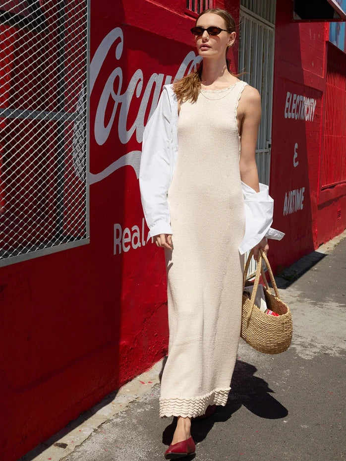 Roselyn Long Dress (Line) - Sandnes Garn