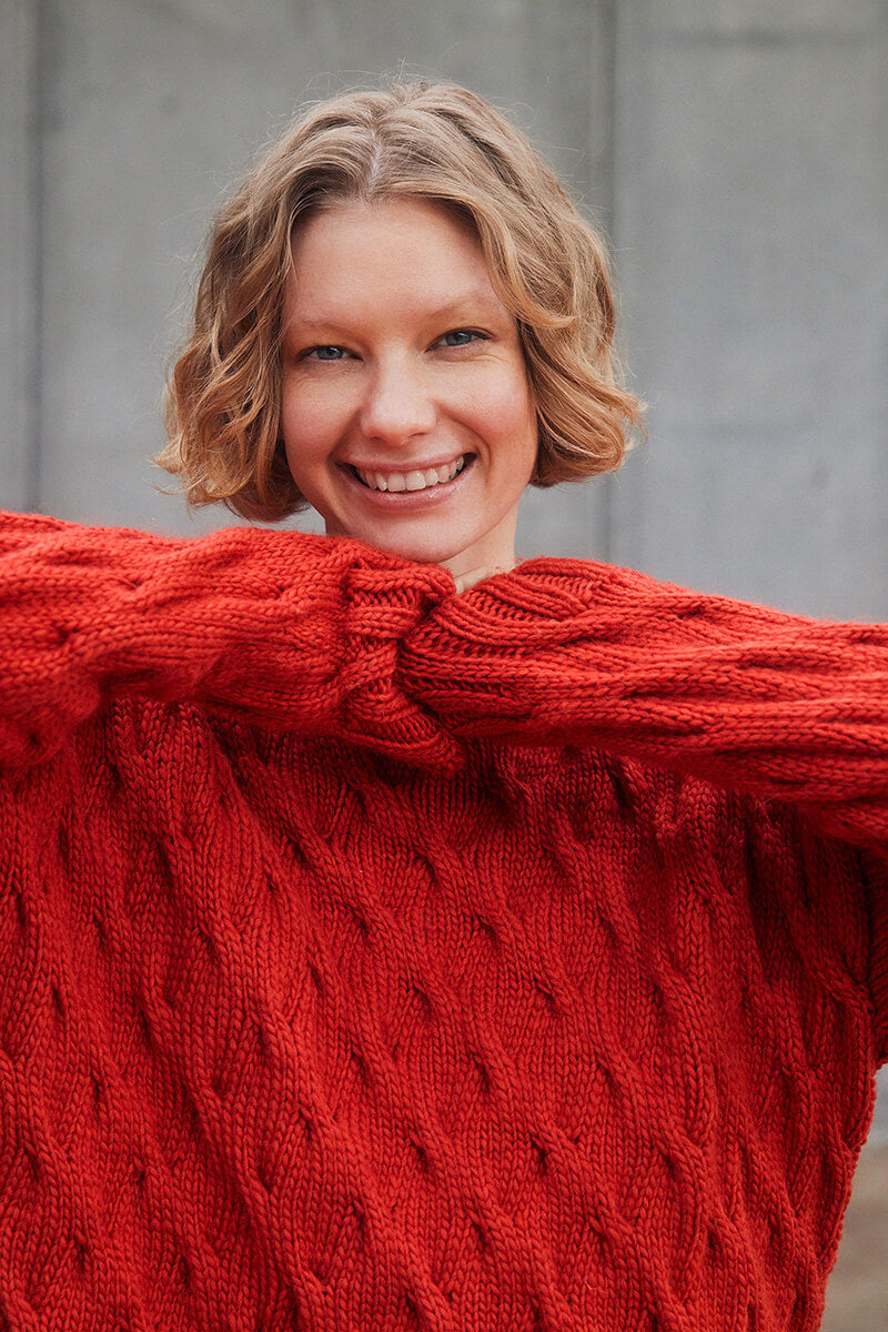Nicky Pullover mit Zopf - Lang Yarns