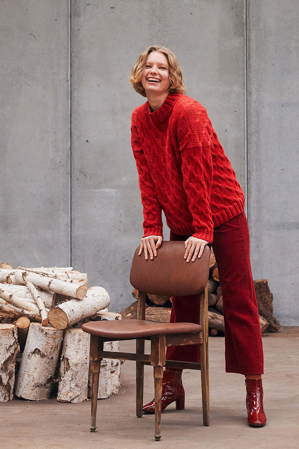 Nicky Pullover mit Zopf - Lang Yarns