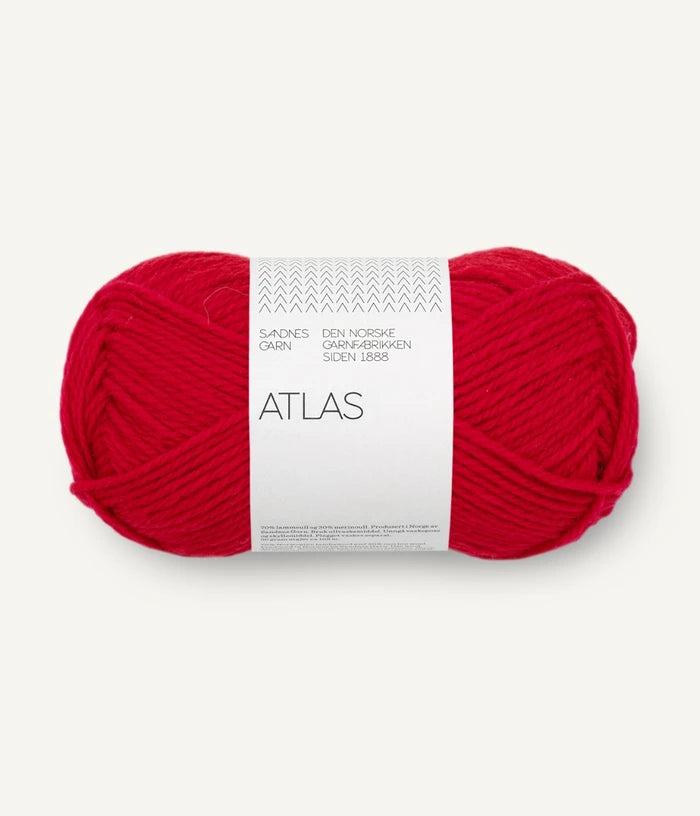 Strickgarn von Sandnes Garn Atlas in 4219 true red