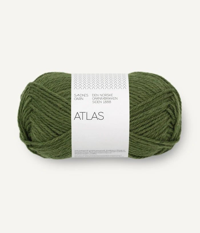 Strickgarn von Sandnes Garn Atlas in 9072 mork gronnmelert