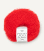 Strickgarn von Sandnes Garn Ballerina Chunky Mohair in 4018 scarlet red