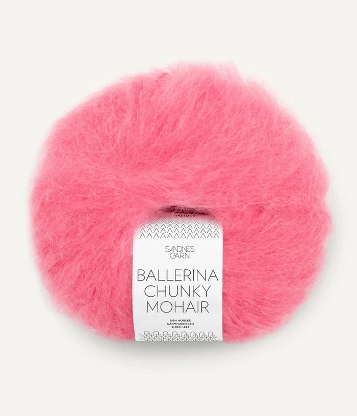 Strickgarn von Sandnes Garn Ballerina Chunky Mohair in 4315 bubblegum pink